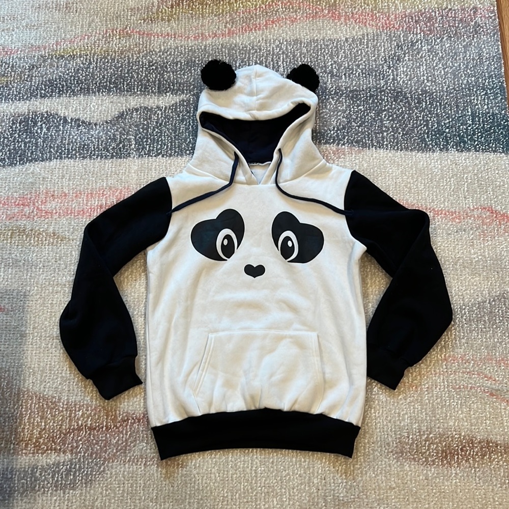 Worn once panda hoodie in size S/M no tags